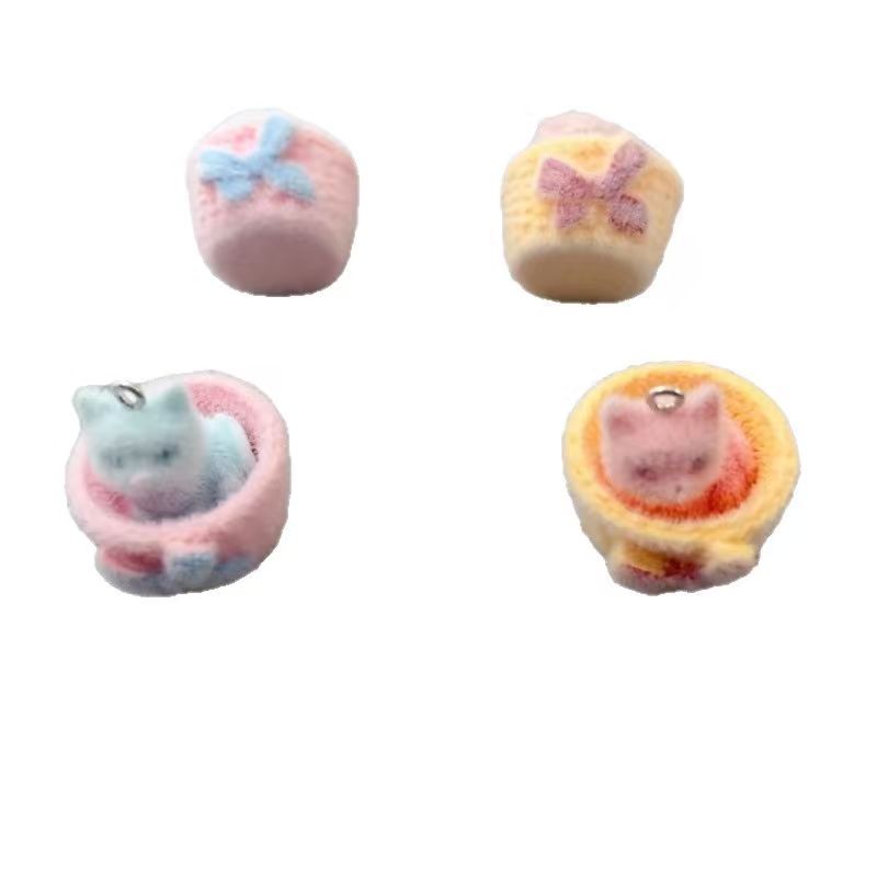 4pcs 3D plush resin cat pendan - Gaming Accessories Gifts review and price