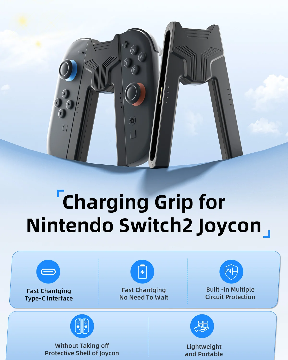 For Switch 2 Charger Grip for  - Gaming Kit Accessories Nintendo Switch review and price