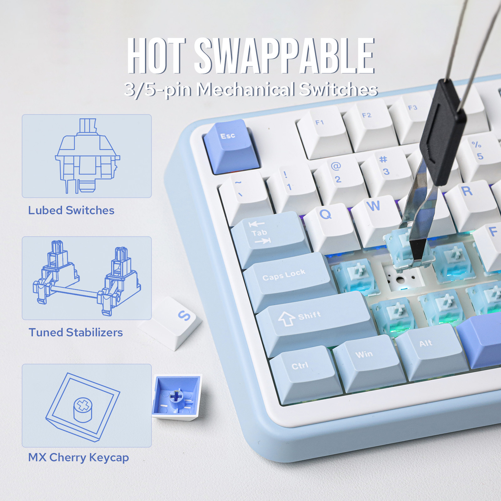 EPOMAKER TH99/TH99 Plus 96% QW - Keyboard Numpad Separate review and price