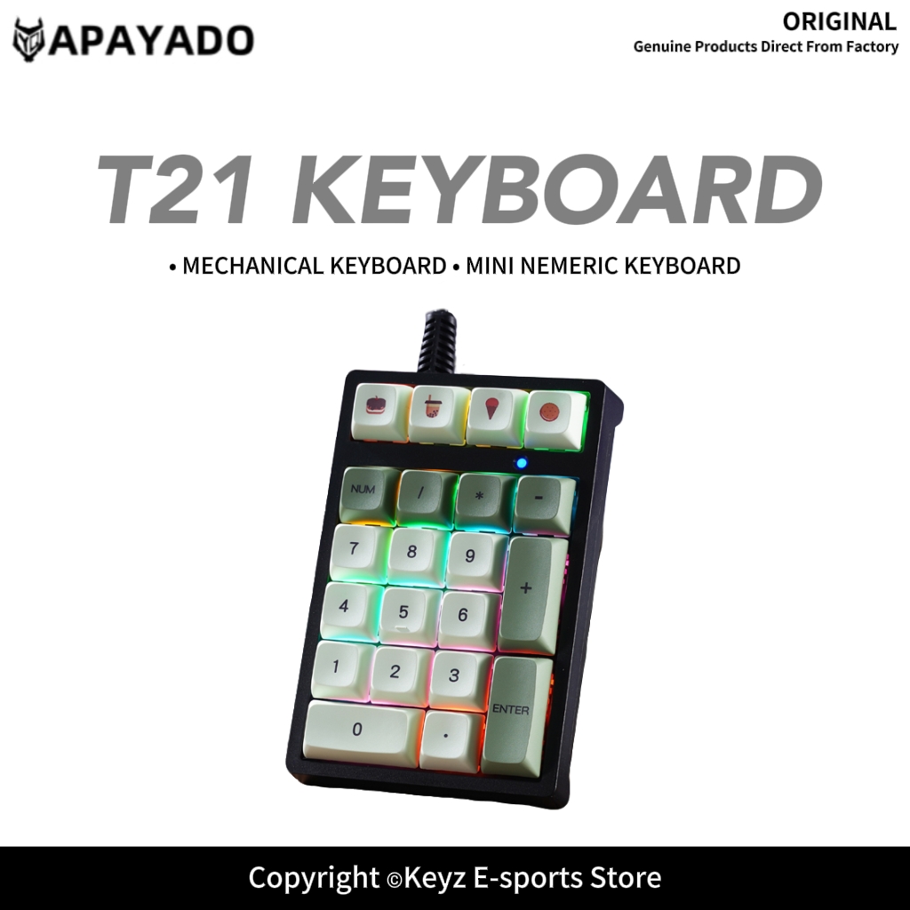 21-Key Mini Wired Keypad RGB B - Keyboard Numpad Separate review and price