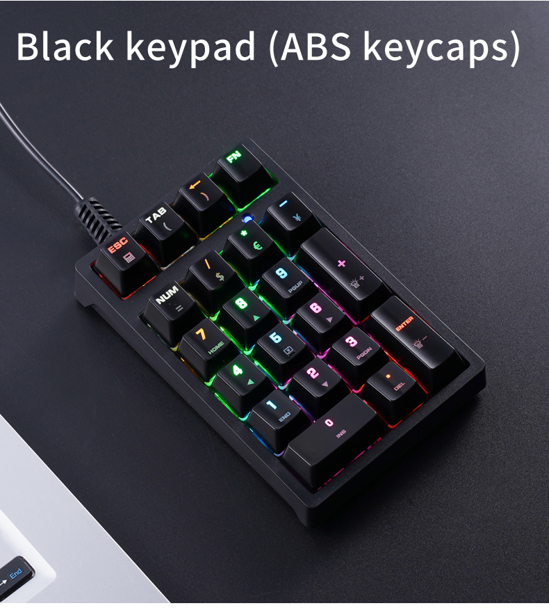 21-Key Mini Wired Keypad RGB B - Keyboard Numpad Separate review and price