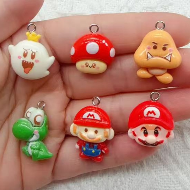 10pcs resin cartoon pendant, D - Gaming Accessories Gifts review and price