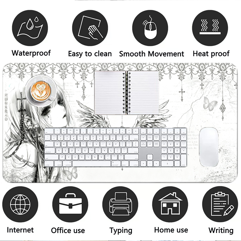 Leather Mousepad Black White A - Gaming Accessories Cheap review and price
