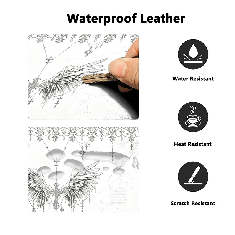Leather Mousepad Black White A - Gaming Accessories Cheap review and price
