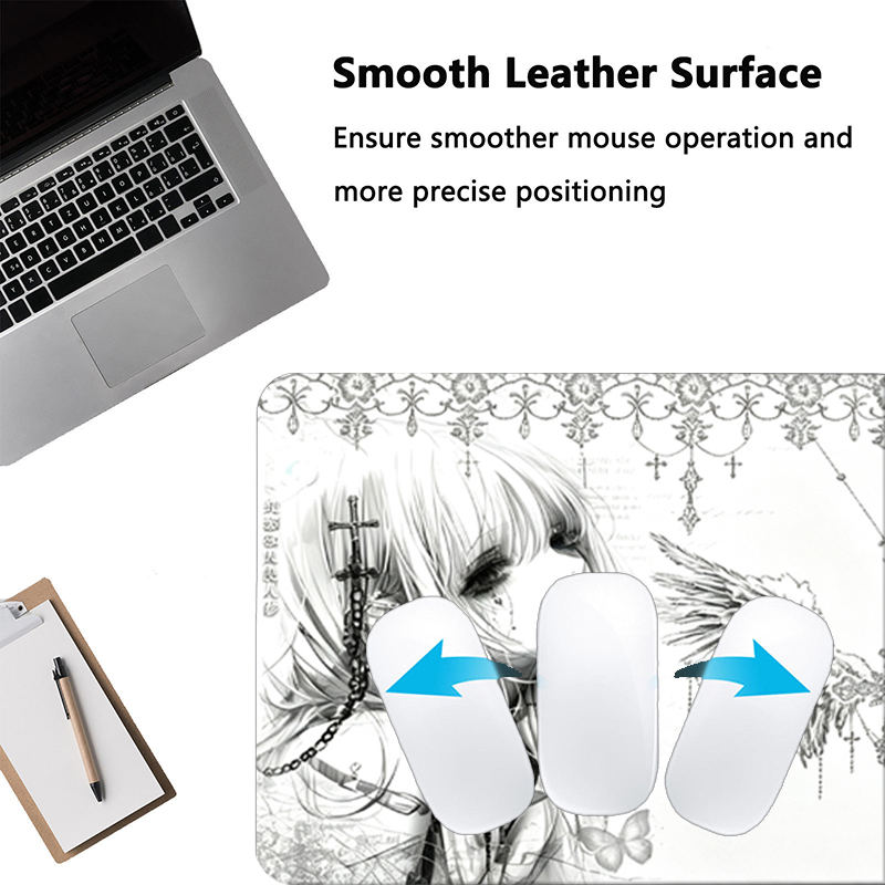 Leather Mousepad Black White A - Gaming Accessories Cheap review and price