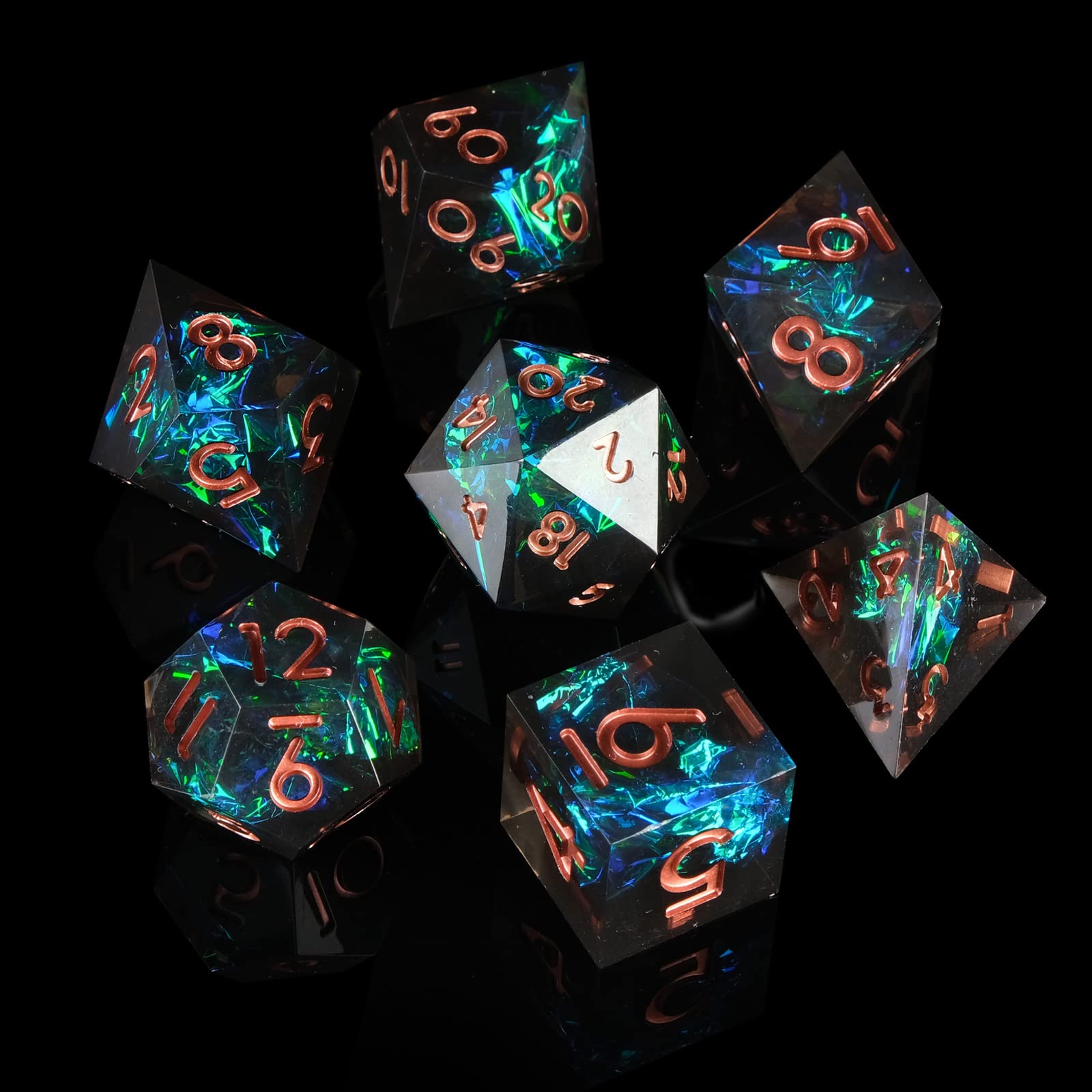 Resin Sharp Edge DND Dice Set  - Gaming Handheld Accessories review and price