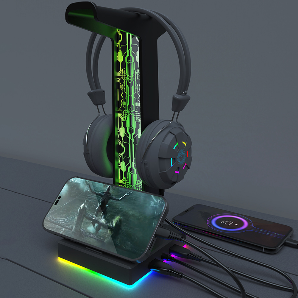 RGB Gaming Headphone Stand Dua - Gaming Accessories Sale review and price